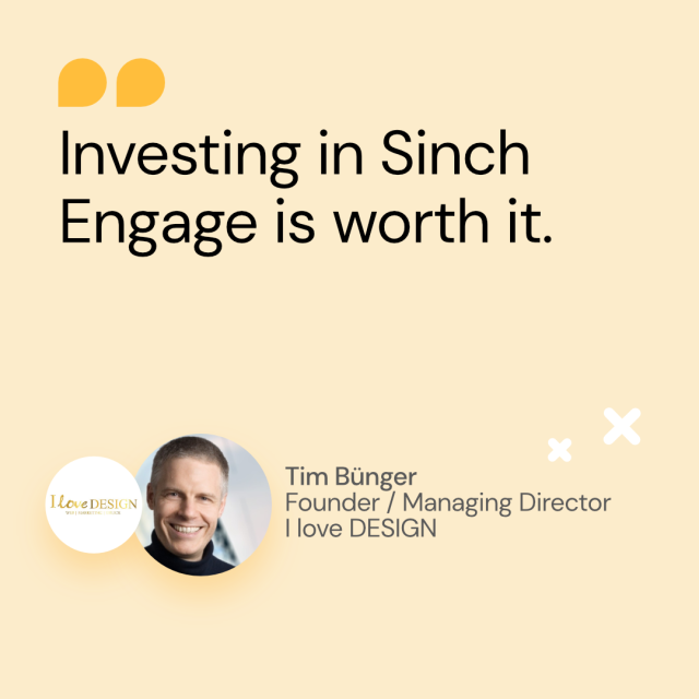 Quote by Tim Bünger about Sinch Engage