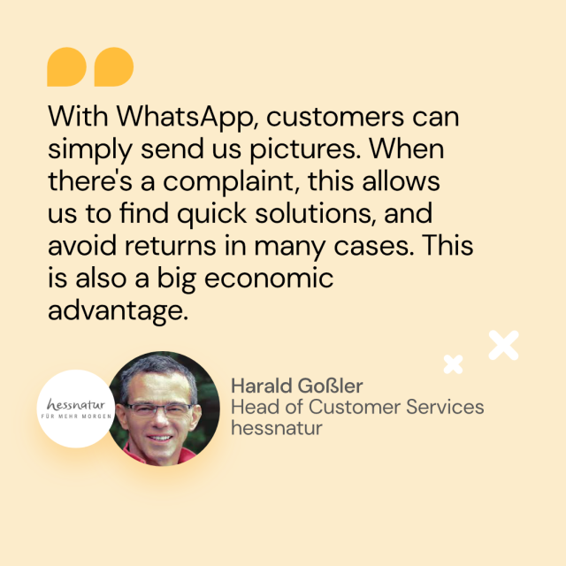 Quote Harald Goßler economic advantage of WhatsApp