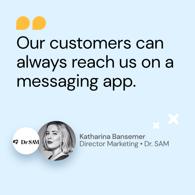 Quote by Katharina Bansemer Dr. SAM about messaging apps