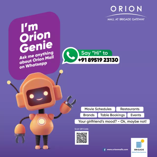 WhatsApp chatbot mall, Orion Mall