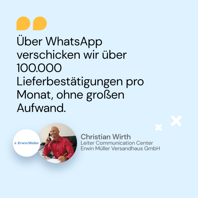 Zitat von Christian Wirth von Erwin Müller über Bestätigungen über WhatsApp