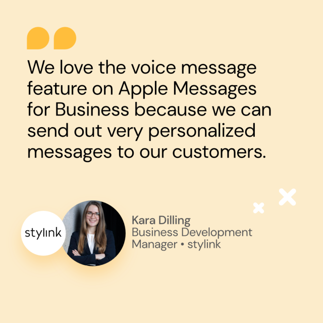 Quote Kara Dilling Stylink voice messages apple