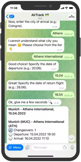 Airtrack bot Bildschirmaufnahme