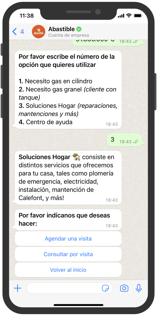 Abastible chatbot 1 en español