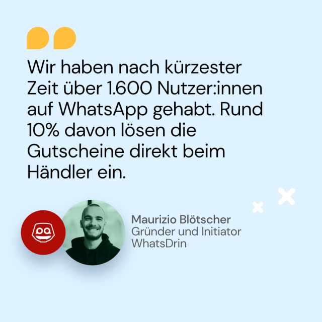 Zitat Maurizio Blötscher WhatsDrin