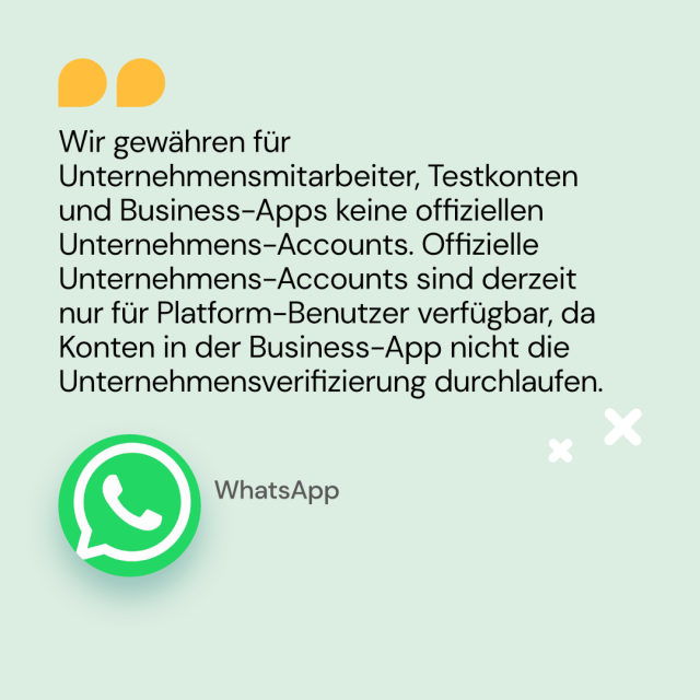 WhatsApp verifiziertes Konto