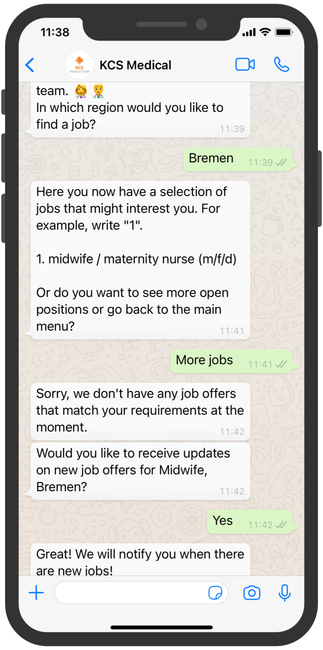 KCS Medical WhatsApp chatbot EN 3