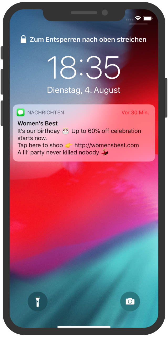 womens best marketing notification lock screen