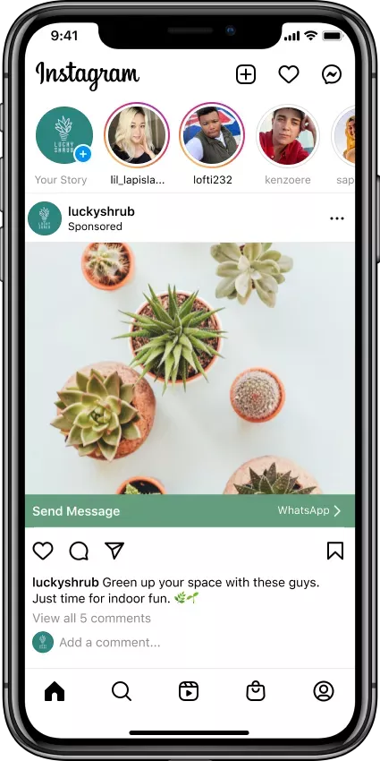Instagram to WhatsApp ad 2