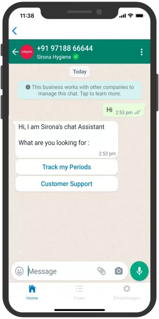 Sirona, WhatsApp chatbot, fem-tech