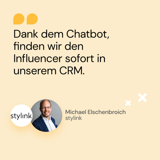 Zitat von Michael Elschenbroich von Stylink über Chatbots