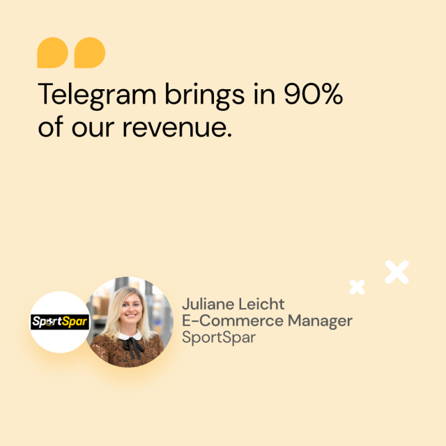 Quote from Julia Leicht from SpotSpar about Telegram Revenue