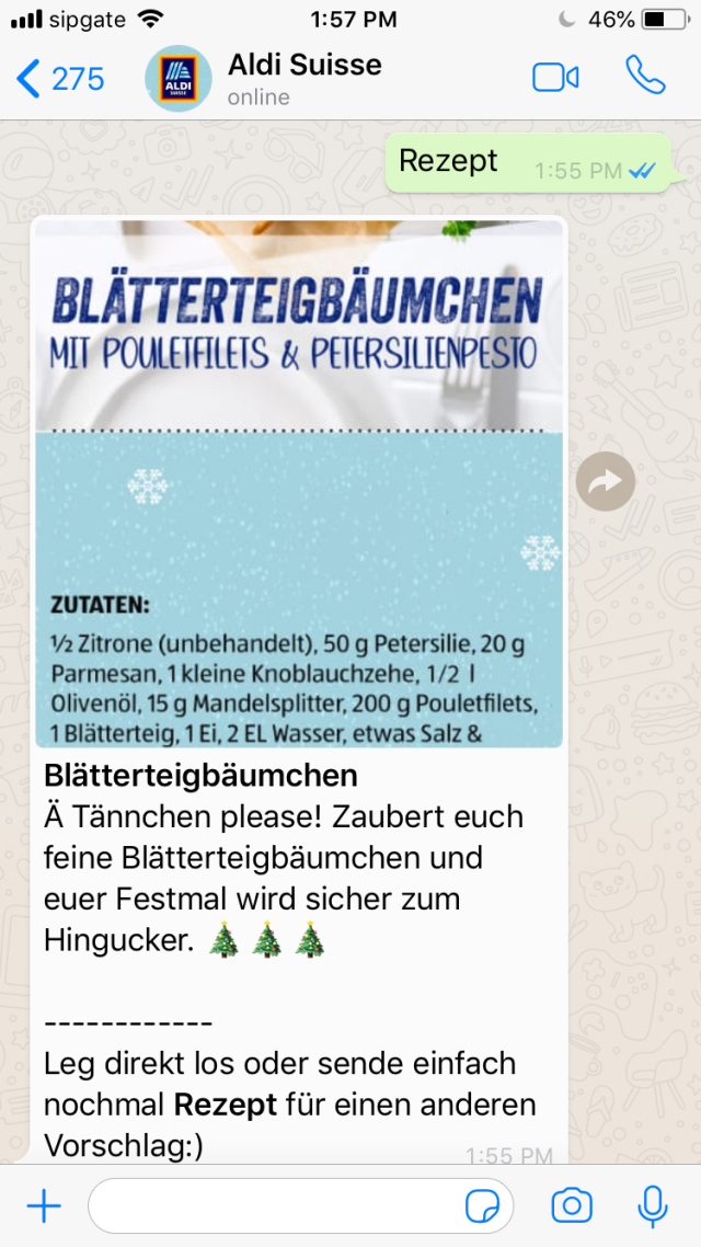 Aldi Suisse Dezemberkalender WhatsApp 3