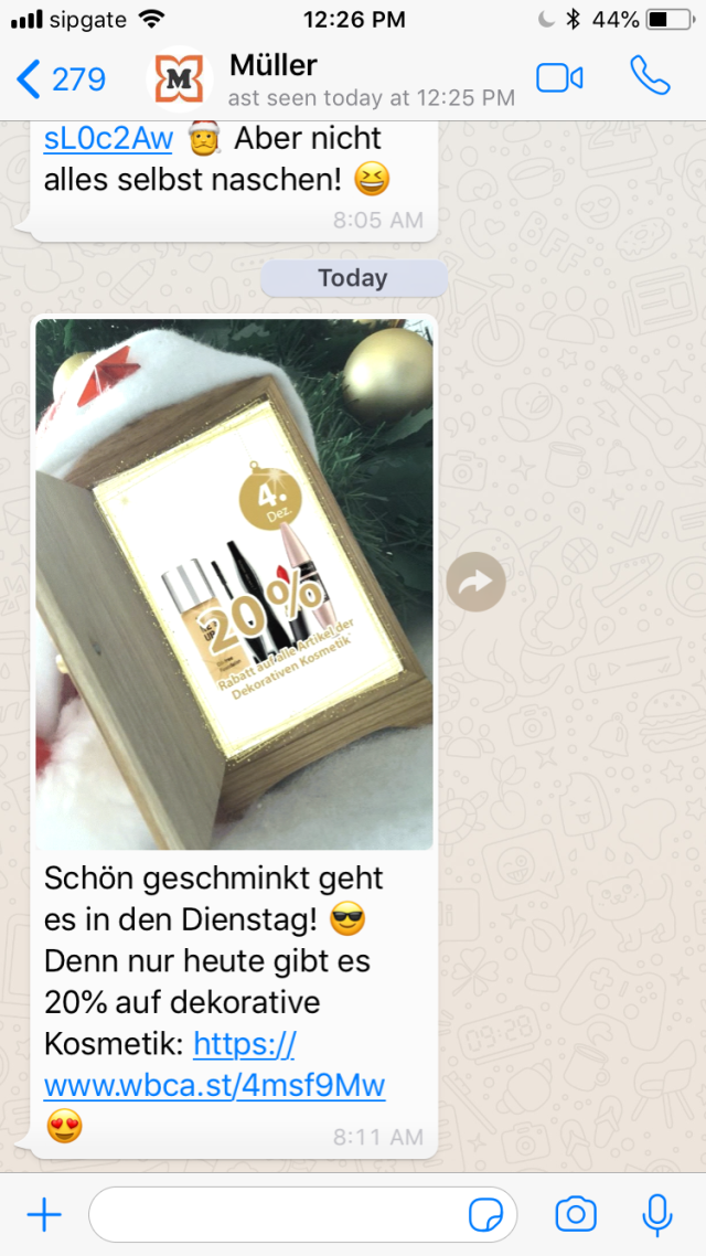 Drogerie Müller Adventskalender WhatsApp 3