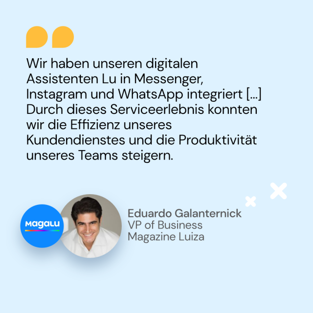 Effizienz Kundendienstes & Produktivität Teams gesteigert - Eduardo Galanternick, VP of Business, Magazine Luiza