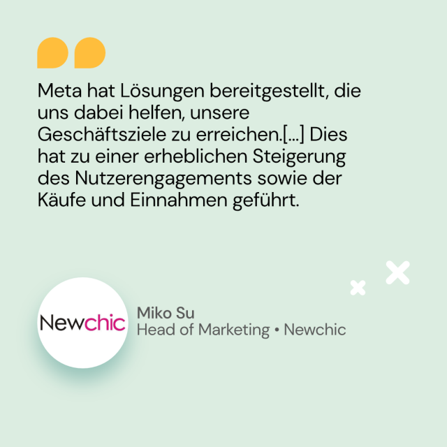 steigerung des Nutzerengagements sowie Käufe & Einnahmen - Miko Su, Head of Marketing, Newchic