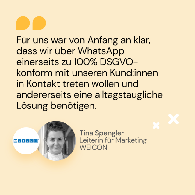DSGVO-Konform in Kontakt treten - Tina Spengler, Leiterin für Marketing, WEICON