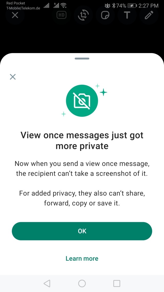 WhatsApp hacks send disappearing image 2