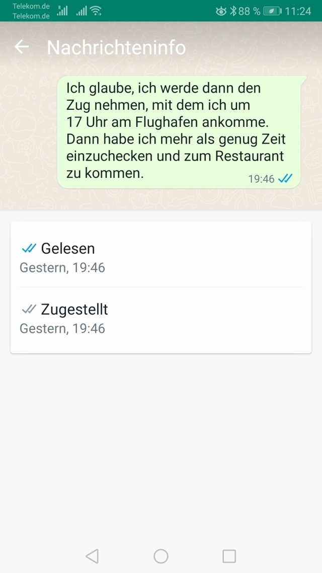 Nachrichteninfo WhatsApp