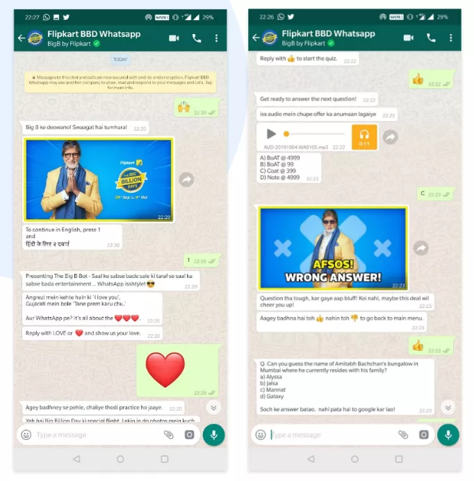 Flipkart, India, WhatsApp campaign