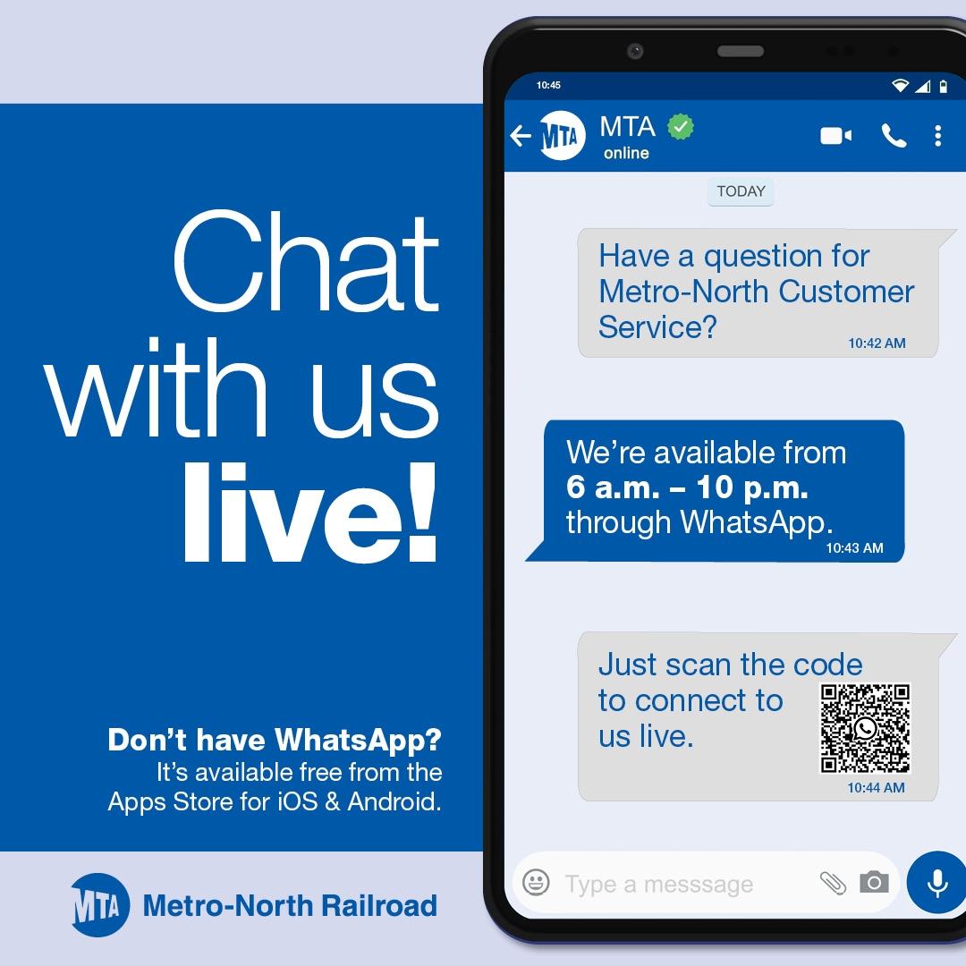 MTA WhatsApp chat public transportation New York