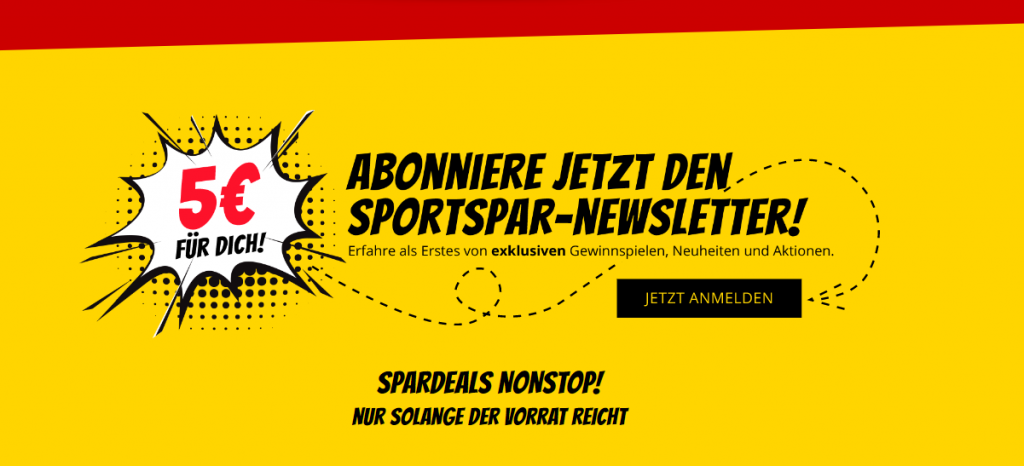 SportSpar Newsletter Promo