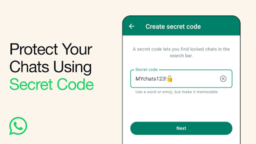 secret code chat lock whatsapp