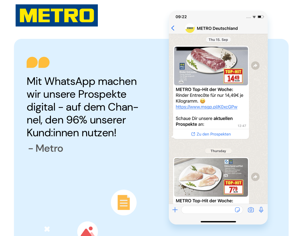Metro-Kampagne WhatsApp
