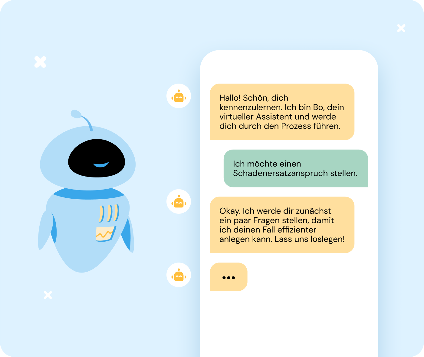 Conversational AI chat mybo Belfius Versicherung